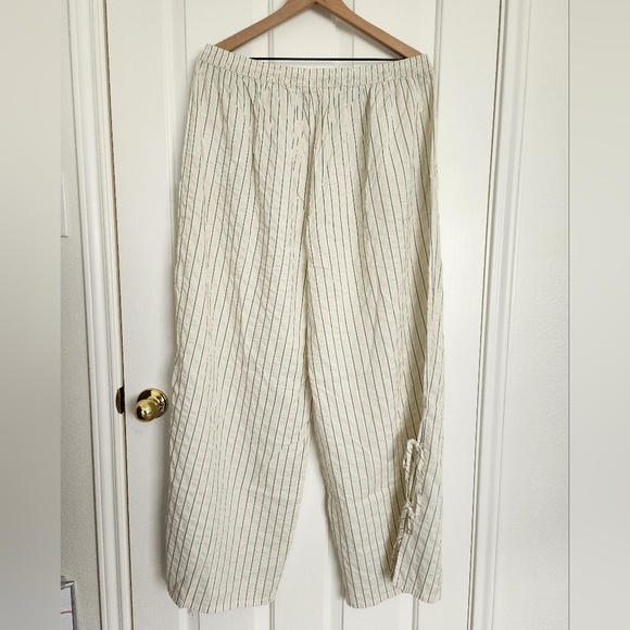 Aerie Off Duty Seersucker Side Tie Trouser PJ Pant - Picture 3 of 9